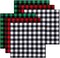 6 Pieces Christmas Plaid Fabric 20 x 20 Inch, Cotton Fabric Bundles Buffalo Plaid Quilting Fabric Sewing Patchwork for Christmas DIY Craft, 3 Style
